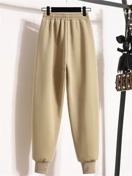 Kadın Kış Sonbahar Sıcak Kadife Harem pantolon Düz Pantolon Moda Ayak Bileği Uzunlukta Pantolon ZZ1729