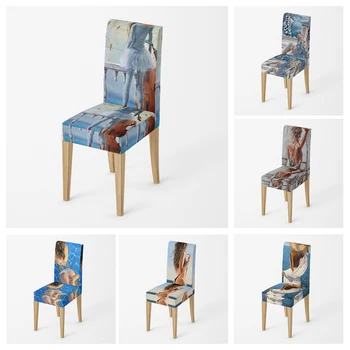 Ev sandalyesi kapak Sandalyeler mutfak Kapakları sandalyeler İskandinav ayarlanabilir yemek elastik kumaş sandalye kılıfı s sandalye kılıfı düğün için