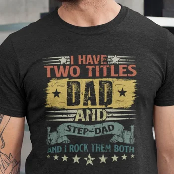 Ben İki Başlıkları Baba ve Adım T Gömlek Kaya Onları Hem babalar Günü Baba