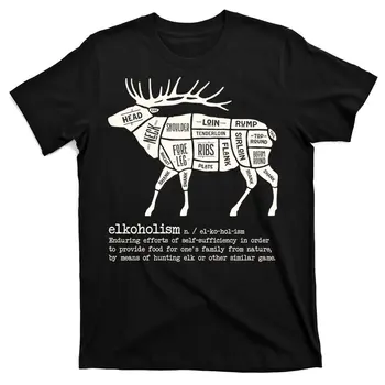 Elkoholism Çözünürlüklü Elk Avcılık Hunter T-Shirt %100 % Pamuk O-Boyun Yaz Kısa Kollu Rahat erkek tişört Boyutu S-3XL