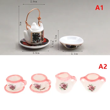 1/12 1/8 Bebek Evi Aksesuarları Seramik Sofra çay bardağı İçin Farklı Renklerde Mini Seramik Cep Seramik Modeli Dekorasyon