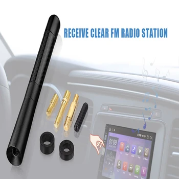 Superbat Evrensel Araba Alüminyum Alaşımlı Karbon Fiber FM AM radyo anteni Anten 12cm