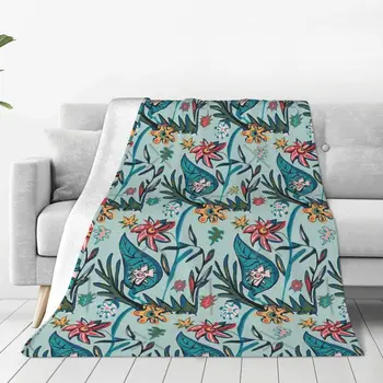 Vintage Aqua Çiçek Battaniye Yatak Örtüsü Yatak Anime kanepe kılıfı Sıcak Tutmak
