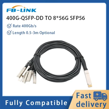 400G DAC Kablosu QSFP-dd'den QSFP-dd'ye 8 * 56G Doğrudan Bağlantılı Bakır 0.5/1/1.5/2/3 M, Cisco Mellanox Mikrotik anahtarı ile uyumlu