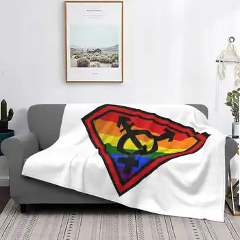 Süper Eşcinsel Kahraman _ Sembol Versiyonu Ev çekyat kamp araba çadırı Uçak Seyahat Taşınabilir Battaniye Süper Kahraman Güç Süper Güç
