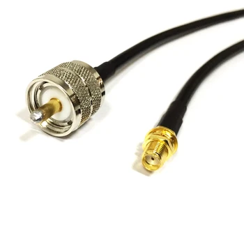 1 adet WİFİ Modem Koaksiyel Kablo SMA Dişi Jack Anahtarı UHF Erkek PL259 Konektörü RG58 Pigtail 50 CM 20 