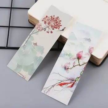 30 adet Yaratıcı Çin Tarzı Kağıt Yer İmleri Boyama Kartları Retro Güzel Kutulu Yer İmi Hatıra Hediyeler