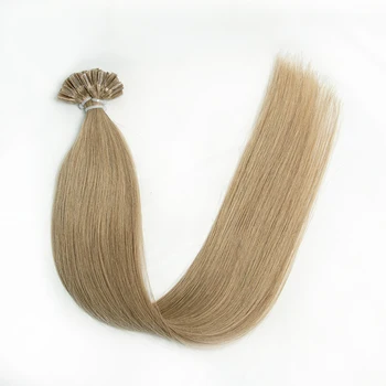 #18 Renk U Ucu keratinli saç uzatma doğal insan saçı Sıcak Fusion Italiana Tırnak Kapsül Önceden Bağlanmış 12-24 
