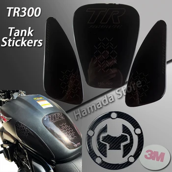 3D Motosiklet Tankı ped koruyucu Çıkartmalar Çıkartma Aksesuarları TankPad SUZUKİ Haojue İçin TR300 TR 300