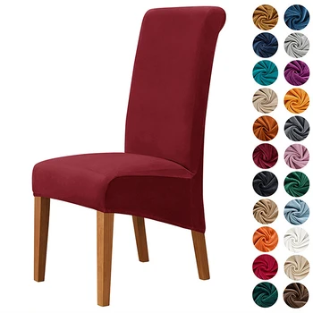 Sandalye Örtüleri, Peluş Kadife Streç Düz Renk Sandalye Slipcovers Dekoratif koltuk koruyucusu Mutfak Otel için