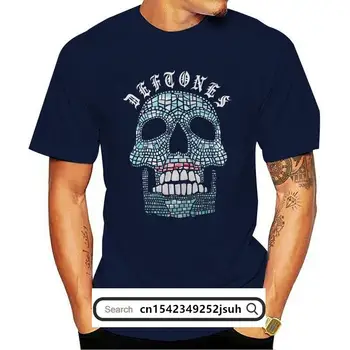 Yeni komik t shirt erkek yenilik tshirt Deftones Yeşim kafatası tişört