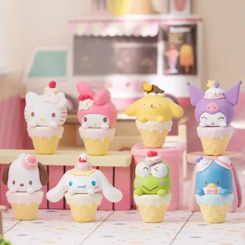 Mınıso Toptoy Sanrio Mini Tatlı Koni Kör Çanta Kuromi Pochacco Moda Oyuncak Bebek Masa Dekorasyon Kör Kutu Figürü Oyuncak Hediye