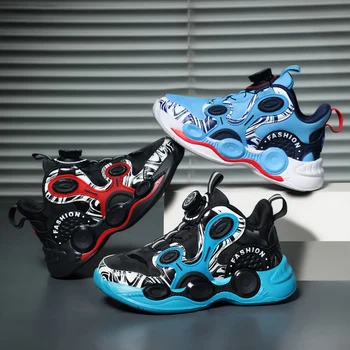 Erkek Rahat çocuk ayakkabıları kadın ayakkabısı Yeni çocuk ayakkabıları Döner Toka moda ayakkabılar Erkek Marka Basketbol Sneakers