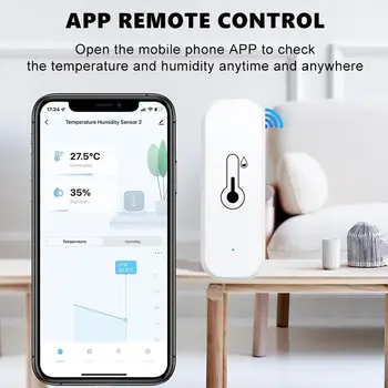 Için Tuya ZigBee / WiFi Akıllı Sıcaklık Ve Nem Sensörü Akülü Akıllı Ev Güvenlik Alexa Ev İle Çalışmak