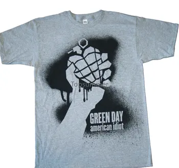 Yeşil Gün Amerikan Idiot Gri T Shirt Sml Xl 2Xl Yeni T Shirt