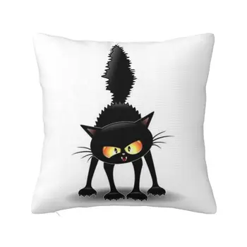 Modern Siyah Kedi Hayvan Karikatür Desen kanepe minder örtüsü Yumuşak Yavru Atmak Yastık Kılıfı Ev Dekoratif