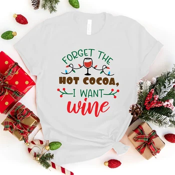 Noel Unutmak Sıcak Kakao İstiyorum Şarap Baskı Kısa Kollu T Shirt Erkek Gömlek Kısa Kollu Erkek T-Shirt Rahat Yumuşak Gömlek