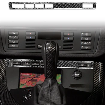 BMW için X5 E53 2000 2001 2002-2006 Karbon Fiber Çıkartmalar Araba Koltuğu ısıtma panel dekorasyon Kapak Trim iç Araba Aksesuarları