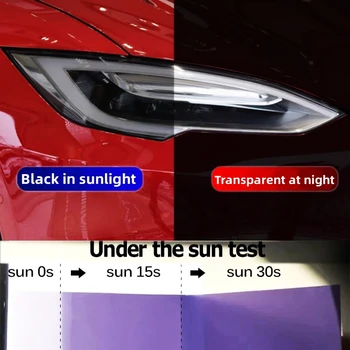 TPU UV Akıllı Renk Değişimi Araba Far Koruma Filmi PPF Boya Koruma Fotokromik Film Kendi Kendini iyileştiren çizilmez