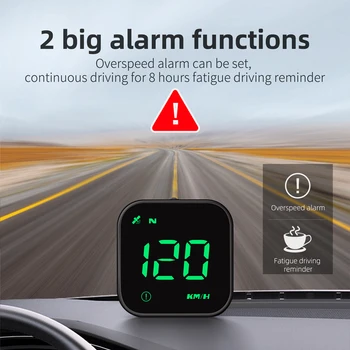 G4S GPS HUD Araba Head Up Ekran Tutucu 2.5 İnç Ekran Standı LED Saat Pusula Hız Göstergesi KMH Aşırı Hız Alarmı kart bilgisayar