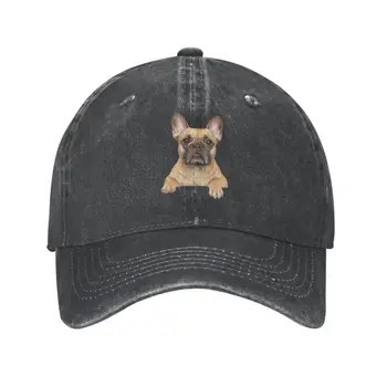 Punk Pamuk Fransız Bulldog beyzbol şapkası Erkekler Kadınlar Ayarlanabilir Fransız Köpek Baba Şapka Açık