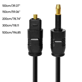 Kablo Mini 3.5 mm Fiş Dijital Optik SPDIF Fiber Optik Hatları Yuvarlak Ağız TOSLİNK optik konektör Damla Gemi