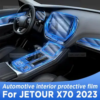 CHERY JETOUR için X70 2023 Şanzıman Paneli Navigasyon Otomotiv İç Ekran koruyucu film TPU Çizilmez Etiket