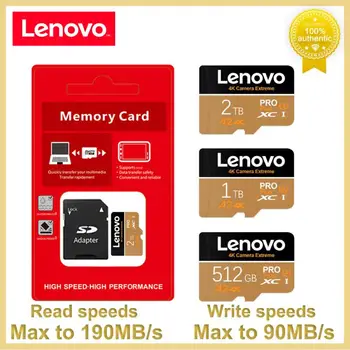 Lenovo 2TB V30 Mikro TF SD Bellek 1TB 512GB Class10 Hafıza Kartı 256GB 128GB Mobil depolama SD Kart Su Geçirmez Telefon Kamera İçin