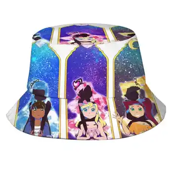 Lolirock-Portre Windows Desen Şapka açık hava şapkası güneşlikli kep Lolirock Büyülü Kızlar Iris Talia Aurianna Mahou Shoujo Anime
