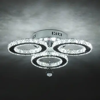 Modern kristal LED avizeler aydınlatma krom kolye ışıkları oturma odası yatak odası için tavanda asılı lamba ev dekor