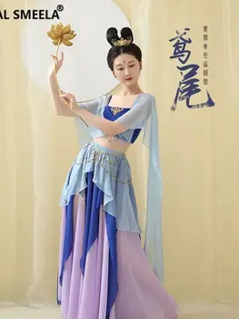 Dunhuang Feitian dans kostümü Kadın Elbise Batı Bölgeleri Prenses Elbise Egzotik Tarzı Tanrıça Prenses Hanfu Elemanı