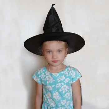 Bez Cadı Sihirbazı Şapka Sihirli sihirbazın Kapaklar parti oyuncakları Yetişkinler Ve Çocuklar İçin Siyah Sivri Cosplay Doğum Günü