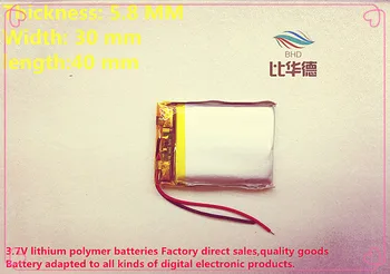 (ücretsiz kargo)polimer lityum iyon batarya 3.7 V 750 MAH 583040 toptan özelleştirilebilir CE FCC ROHS MSDS kalite belgelendirme
