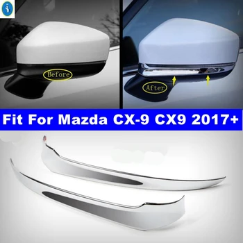 Krom Kapı dikiz aynası Streamer Anti-ovmak Sürtünme Şerit Kapağı Trim Mazda İçin CX-9 CX9 2017-2020 Dış Aksesuarlar