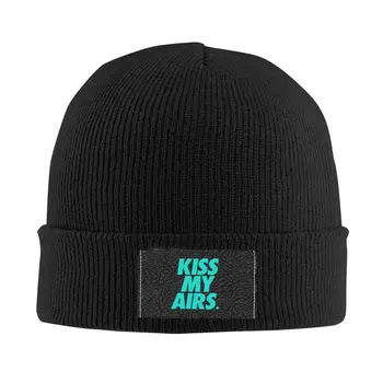 Öpücük Benim Airs Skullies Beanies Kapaklar Erkekler Kadınlar İçin Unisex Moda Kış Sıcak Örgü Şapka Yetişkin Kaput Şapka