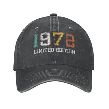 Moda Pamuk 1972 Doğumlu beyzbol şapkası Kadın Erkek Ayarlanabilir 51th doğum günü hediyesi Sınırlı Sayıda Baba Şapka Güneş Koruma