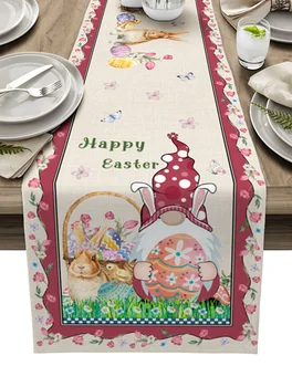 Paskalya tavşanı Cüce Lale Çiçek Masa Koşucu yemek masası Düğün Masa Örtüleri Parti Dekor Masa Paspaslar paskalya süslemeleri