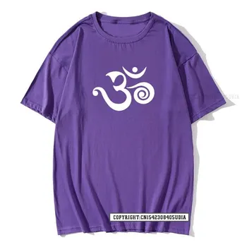 Erkekler Tshirt Aum Om Sanat Sembolü T Shirt Om Mani Padme Hum Budizm hoş tişört Yeni Hip Hop Üst T-Shirt