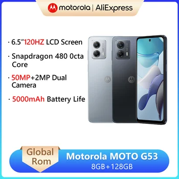 Küresel ROM Motorola MOTO G53 Smartphone Snapdragon 480 Octa Çekirdek 8GB 128GB 5000mAh Pil 6.5