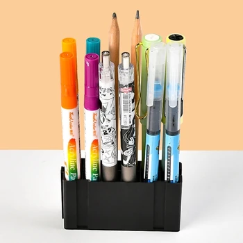 Çok işlevli 24/12 yuvaları boya fırçası tutucu kalemler Marker kalem raf