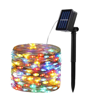 Güneş LED dize ışıkları, 10M su geçirmez esnek peri noel ışıkları, Açık avlularda kullanılır