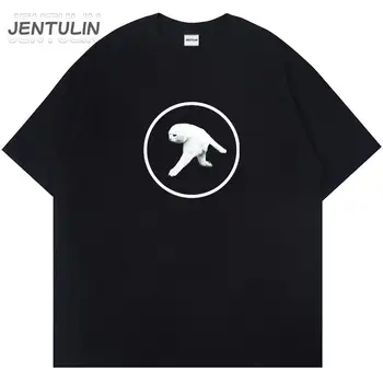 Harajuku Erkek T-Shirt Aphex e n e n e n e n e n e n e n e n e n e Baskı Kısa Kollu Pamuklu Tişört Komik Kedi Grafik Moda Giyim Goth Kadın Üst Streetwear Y2k
