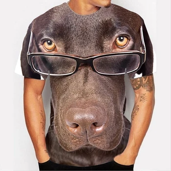 Yaz Komik T-Shirt Sevimli Hayvan Köpekler 3D Baskılı Streetwear Erkekler Kadınlar Rahat Moda Büyük Boy T Shirt Çocuk Tees Tops Giyim