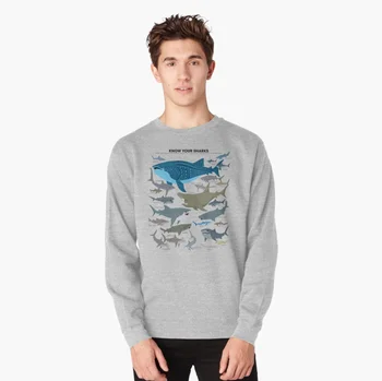 Köpekbalıklarınızı Tanıyın Yenilik Köpekbalığı Sevgilisi Hediye Tişörtü Yeni %100 % Pamuk Rahat Rahat Erkek Moda Streetwear
