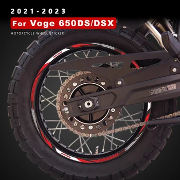 Motosiklet tekerleği Çıkartmalar Loncın Voge 650 DS DSX 650DSX 650DS 525 ACX Aksesuarları Su Geçirmez Jant Çıkartması Şerit Sticker