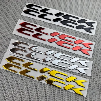Yumuşak Plastik TIKLAYIN Motosiklet Logosu Amblem Sticker HONDA CLİCK 125i, 150i, 160, V1, V2 ve V3 CLİCK125i CLİCK150i