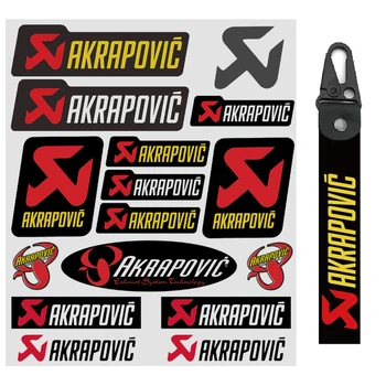 Motosiklet Egzoz Akrapovic logo çıkartması Susturucu Susturucu İpucu Boru Çıkartması