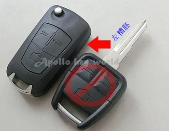 3 Düğmeler Yedek Modifiye Çevirme Katlanır Uzaktan Anahtar Shell Kılıf Opel Corsa Astra Kadett Monza Montana HU46 Sol Bıçak