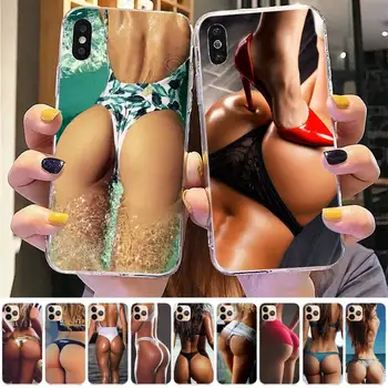 Seksi göt İç Çamaşırı Bikini Kadın kız Telefon kılıfı için iphone 13 11 12 pro XS MAX 8 7 6 6S Artı X 5S SE 2020 XR durumda