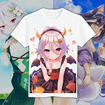 Anime Prenses Bağlan! Re: Dalış Kyaru cosplay T-Shirt kedi T shirt Moda Polyester Kadın Erkek Tees En